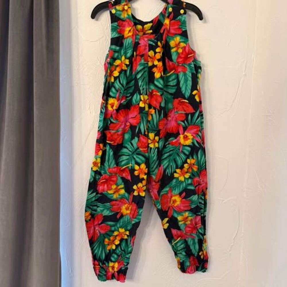 Vintage 4/5t tropical floral romper